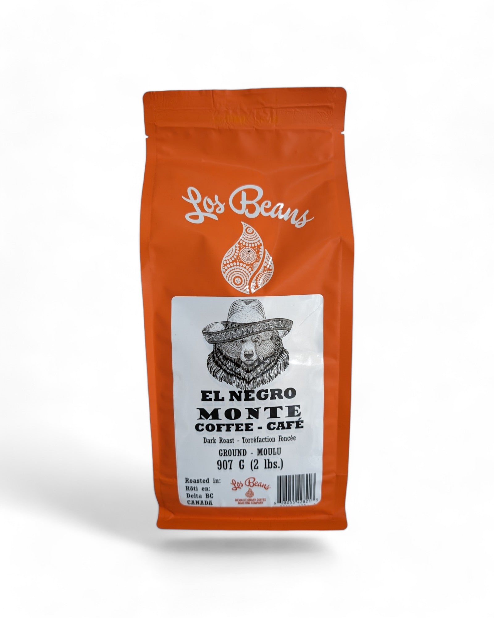 Los Beans El Negro Monte Dark Roast 907g Ground.