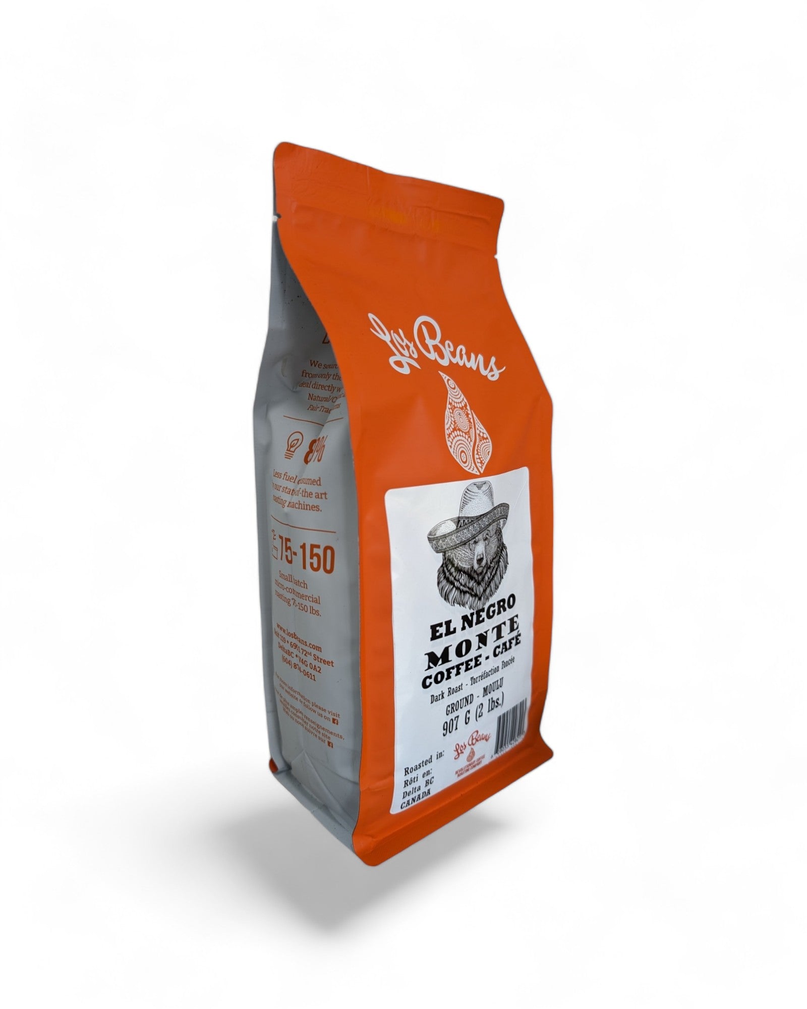 Los Beans El Negro Monte Dark Roast 907g Ground.